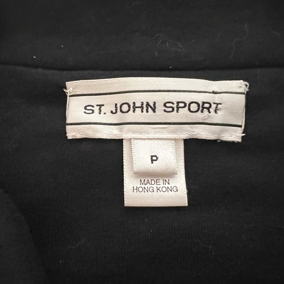St John Sport Black Velour Jacket w/Beaded Accent Small - Picture 2 of 6